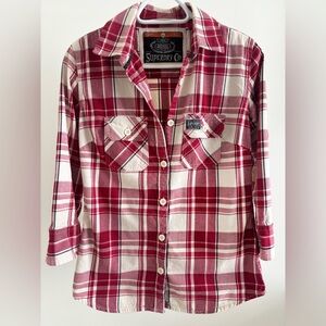 Superdry Women’s Plaid Button-Down Shirt